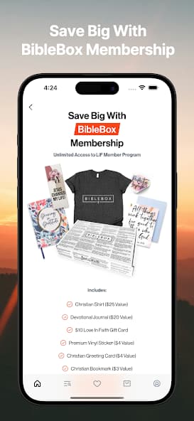 Love in Faith mobile app membership screen